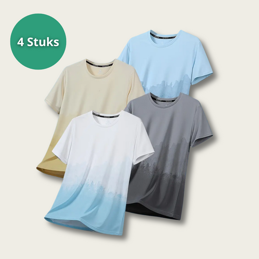 4-Pack Heren Sneldrogende Sport T-Shirts – Ademend & Rekbaar voor Elke Workout