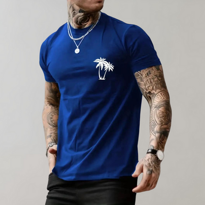 LEON | Palmboom grafisch heren T-shirt