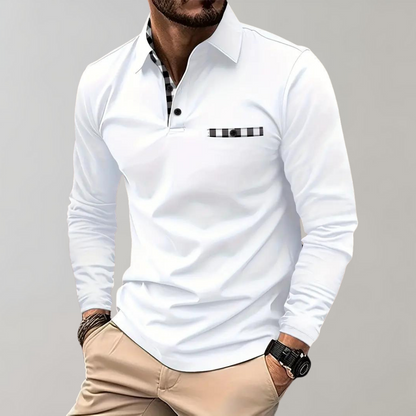 Heren Polo t-shirt met lange mouwen