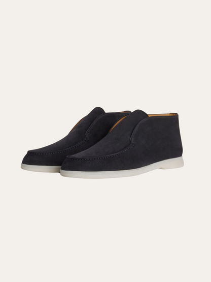 Marineblauwe Hoge Suède Loafers – Tijdloos, Stijlvol & Comfortabel