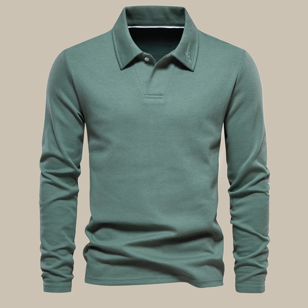 Stijlvolle Polo met Lange Mouwen – Comfort & Klasse voor de Moderne Man