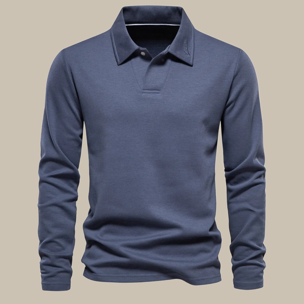 Stijlvolle Polo met Lange Mouwen – Comfort & Klasse voor de Moderne Man